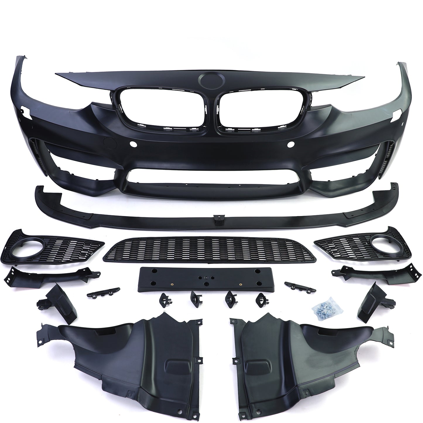 BMW Serie 3 F30 F31 F80 11-19 Paraurti anteriore sportivo + Splitter anteriore