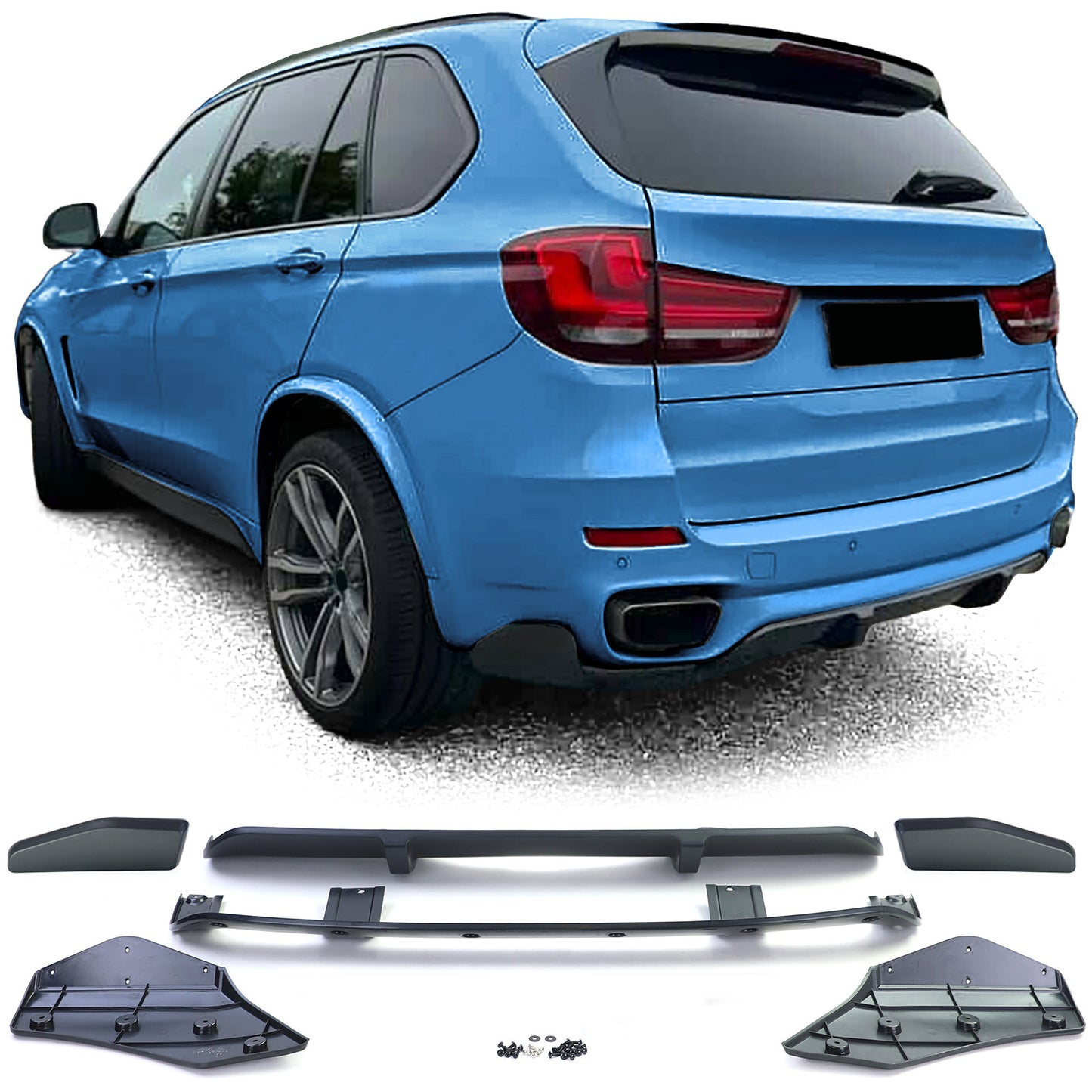 BMW X5 F15 13-18 Diffusore posteriore performance nero opaco