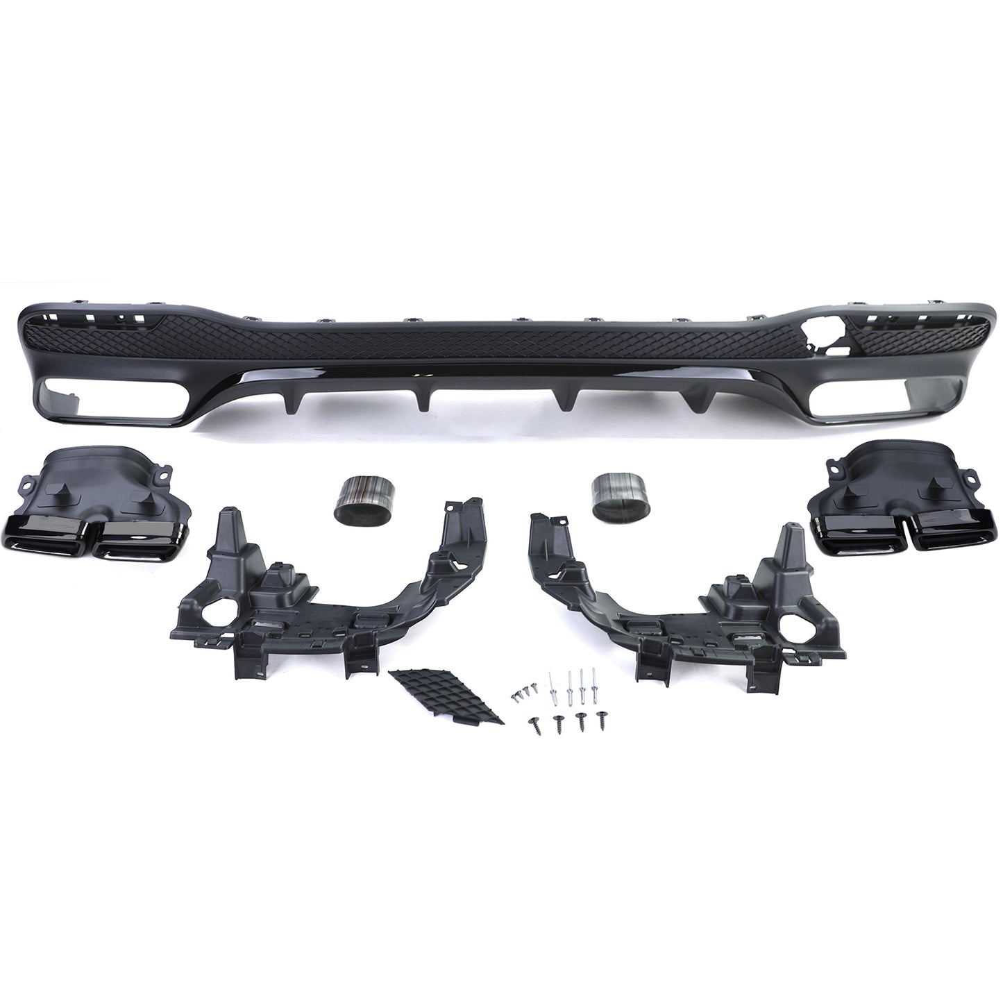 Mercedes GLE W166 15-18 Diffusore posteriore sportivo con terminali neri AMG