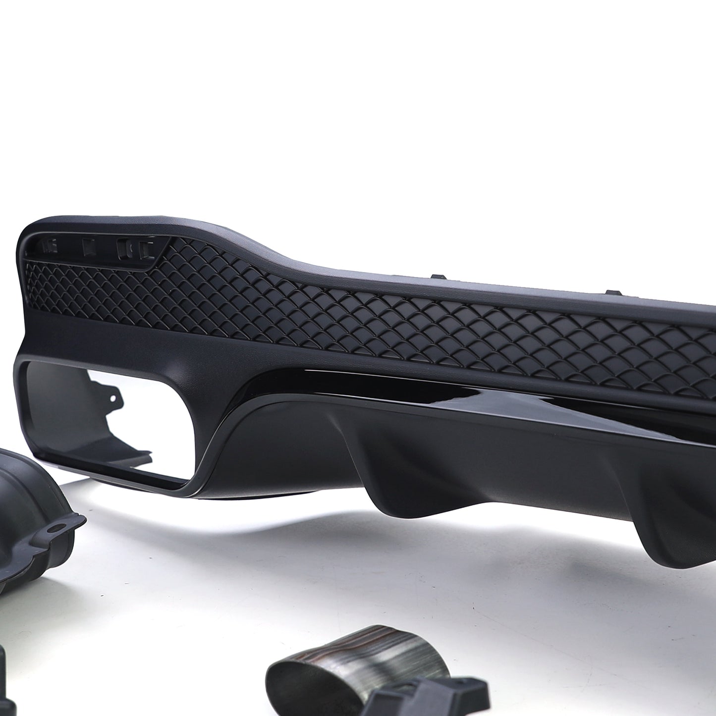 Mercedes GLE W166 15-18 Diffusore posteriore sportivo con terminali neri AMG