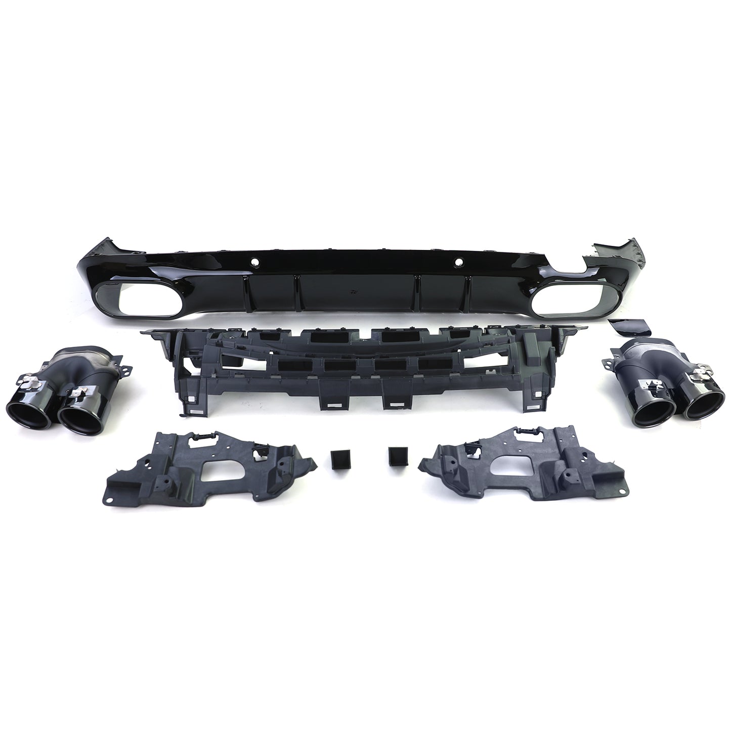 Mercedes CLS C257 dal 17 Diffusore posteriore con terminali di scarico neri