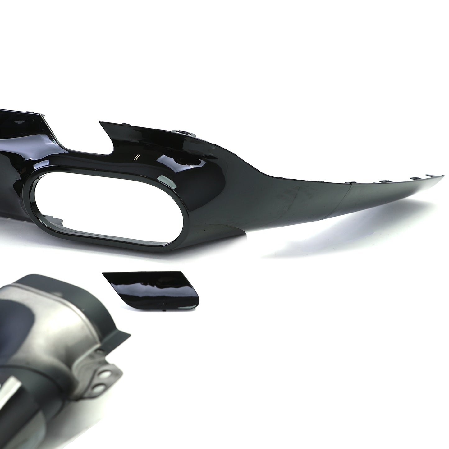 Mercedes CLS C257 dal 17 Diffusore posteriore con terminali di scarico neri