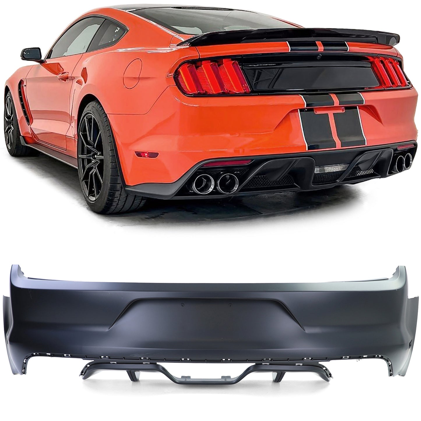 Ford Mustang 6 Coupe Cabrio 14-22 Paraurti posteriore GT500 PERFORMANCE