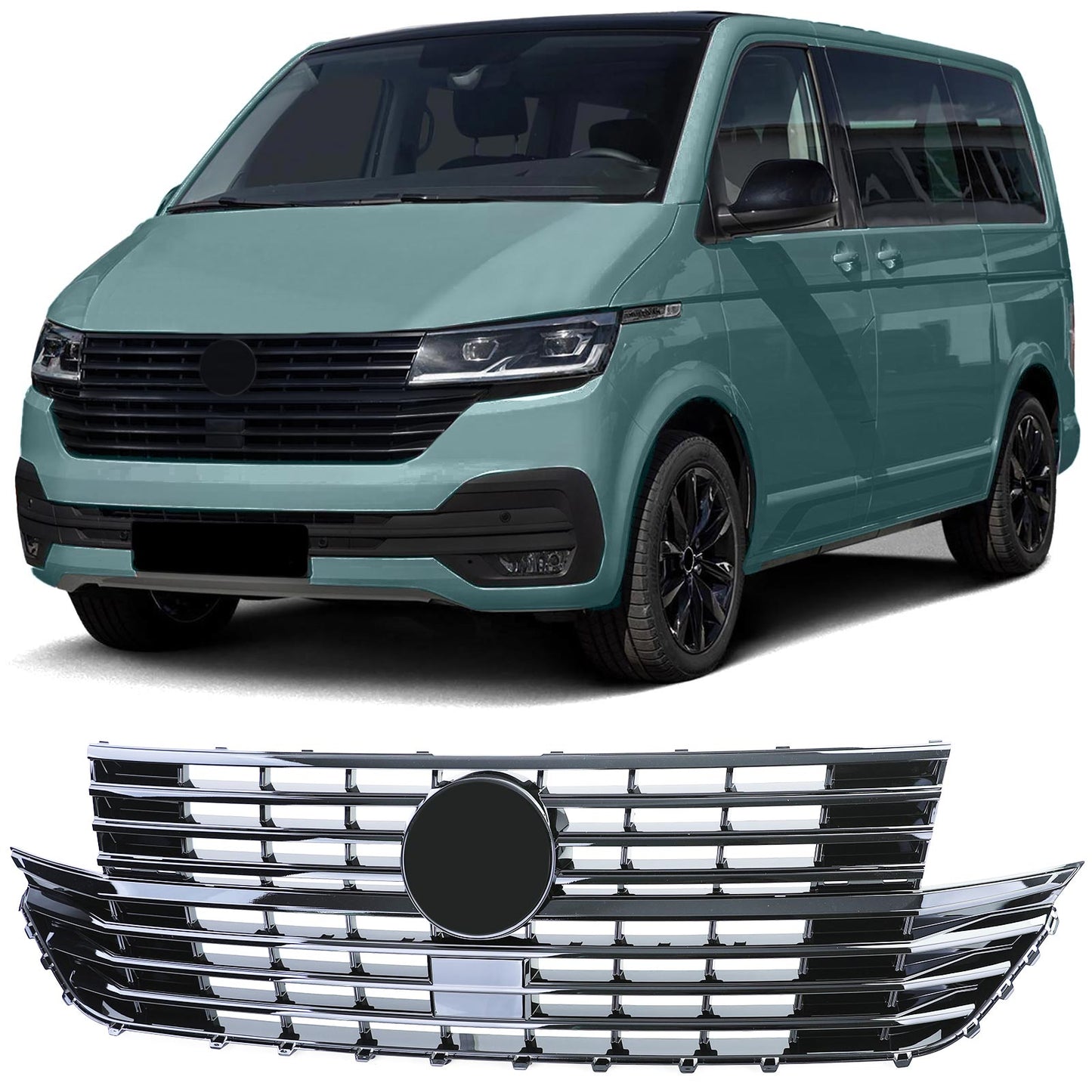 Griglia radiatore griglia anteriore nera lucida per VW T6.1 Bus Multivan Facelift dal 19