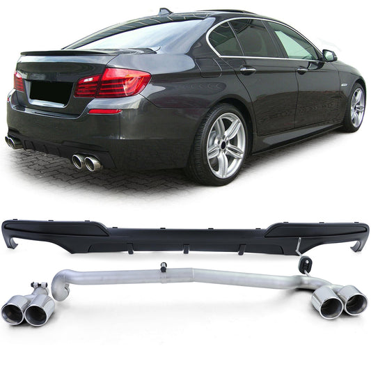 BMW F10 F11 Diffusore posteriore opaco + Marmitte M5