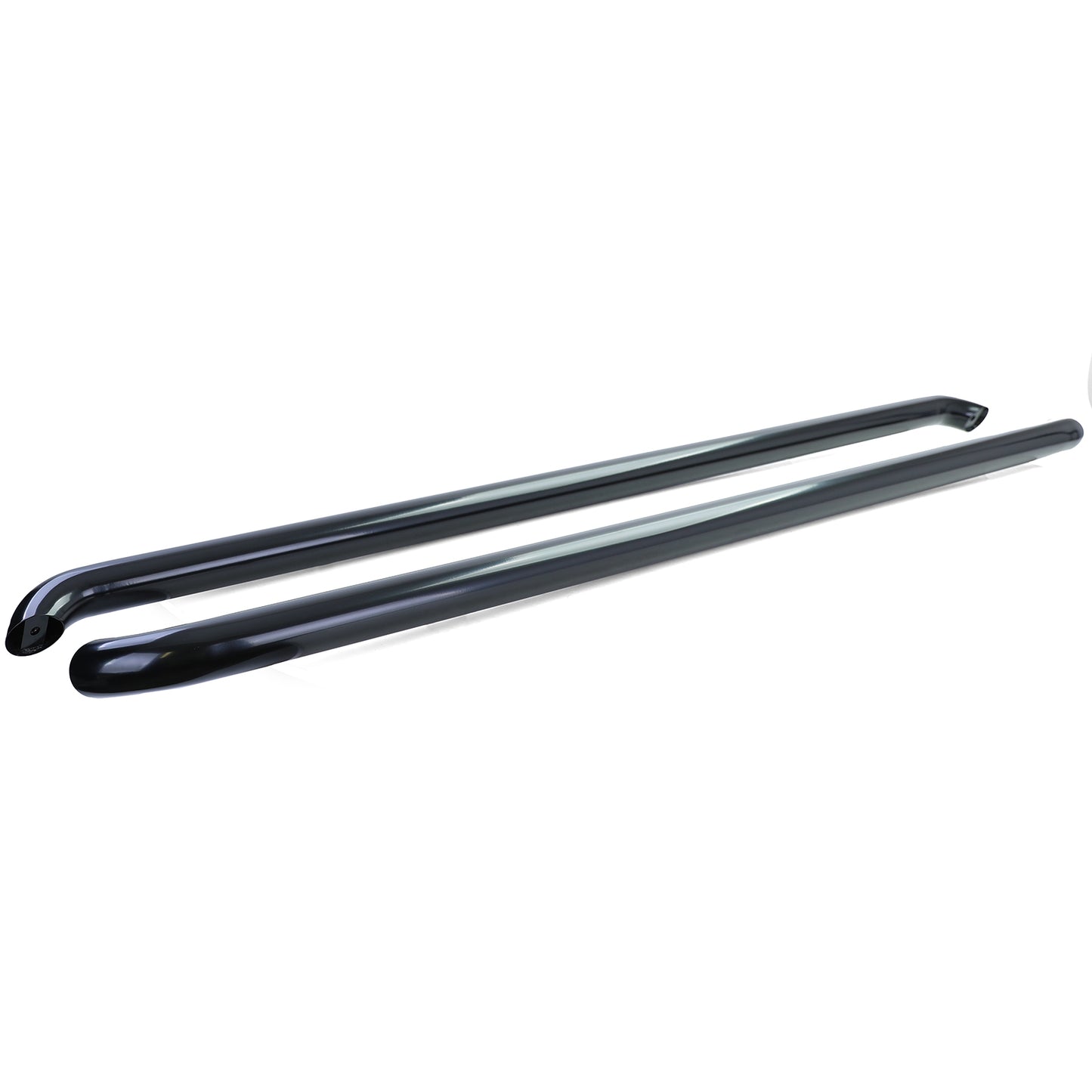 VW T5 T6 T6.1 passo corto Tubi laterali sottoporta in acciaio inox nero lucido