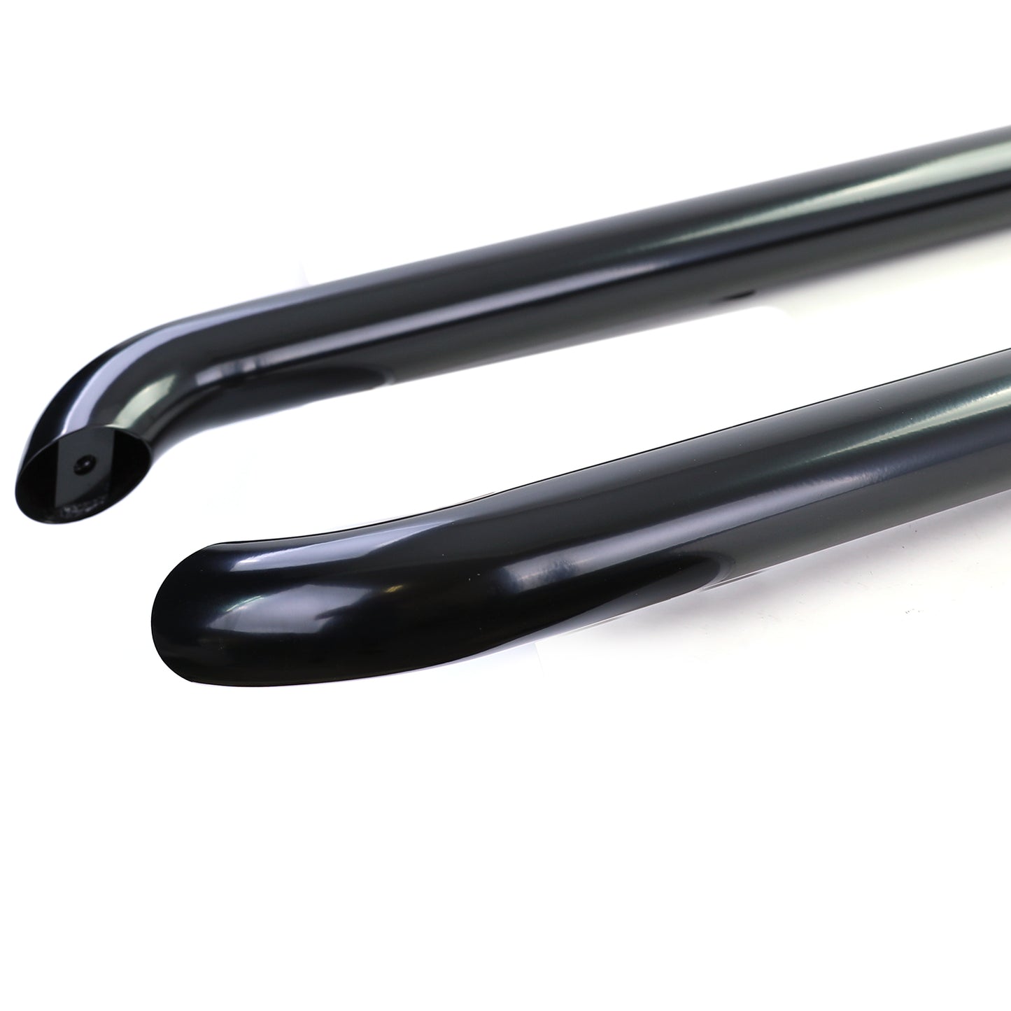 VW T5 T6 T6.1 passo corto Tubi laterali sottoporta in acciaio inox nero lucido
