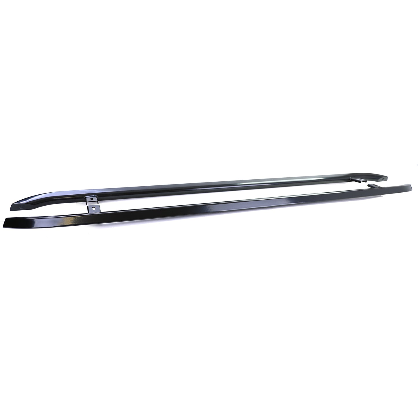 VW T5 T6 T6.1 passo corto Pedane sottoporta in acciaio inox nero lucido
