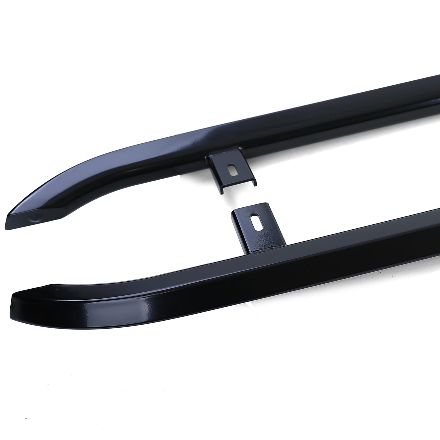 VW T5 T6 T6.1 passo corto Pedane sottoporta in acciaio inox nero lucido