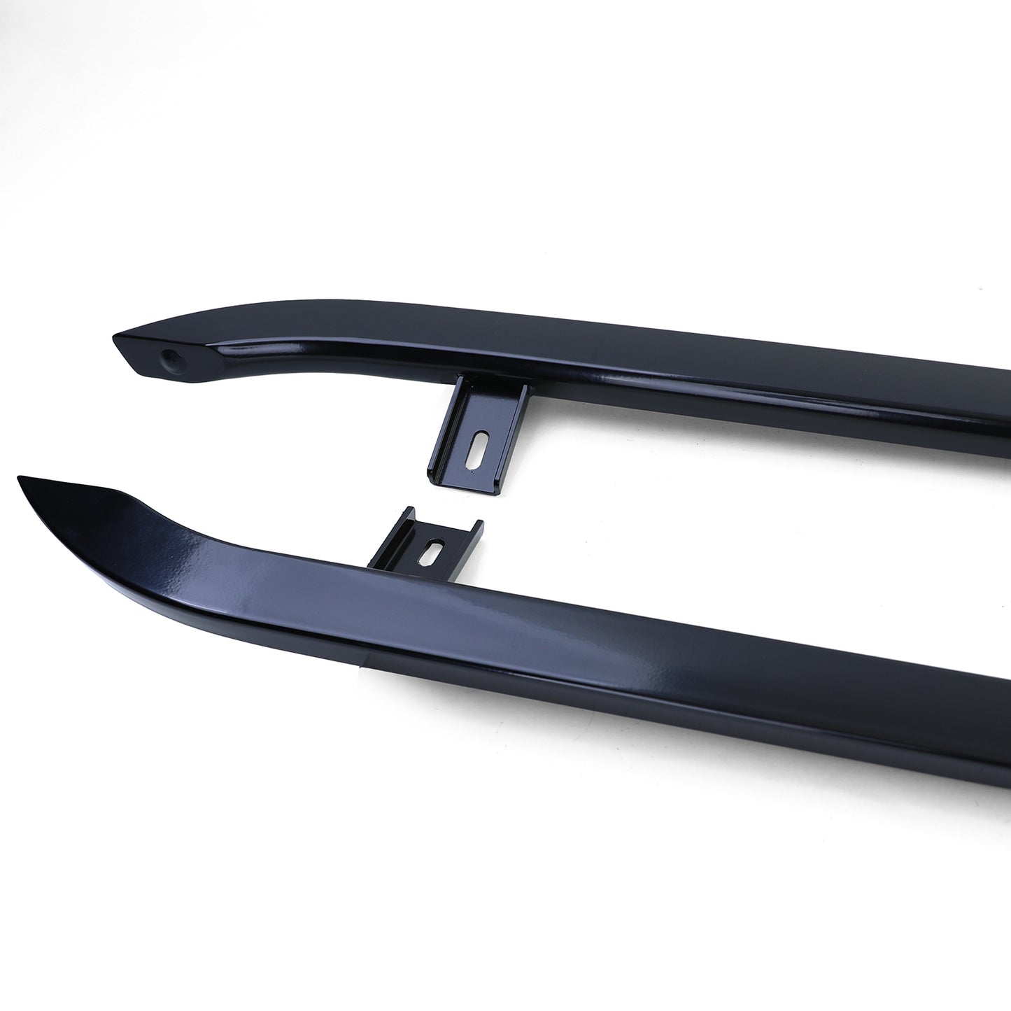 VW T5 T6 T6.1 passo corto Pedane sottoporta in acciaio inox nero lucido