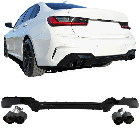 BMW G20 G21 318 320 330 Diffusore doppio tubo destra sinistra carbonio M3