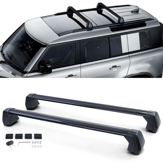 Land Rover Defender L663 90 110 dal 19 Montanti portapacchi in alluminio nero