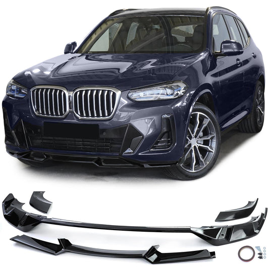 BMW X3 G01 dal 21 Splitter spoiler anteriore New Performance nero lucido