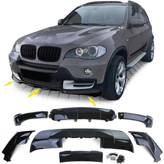 BMW X5 E70 07-10 Kit carrozzeria Performance set anteriore posteriore nero lucido