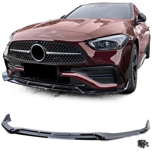 Mercedes classe C W206 S206 dal 21 Spoiler anteriore sportivo nero lucido