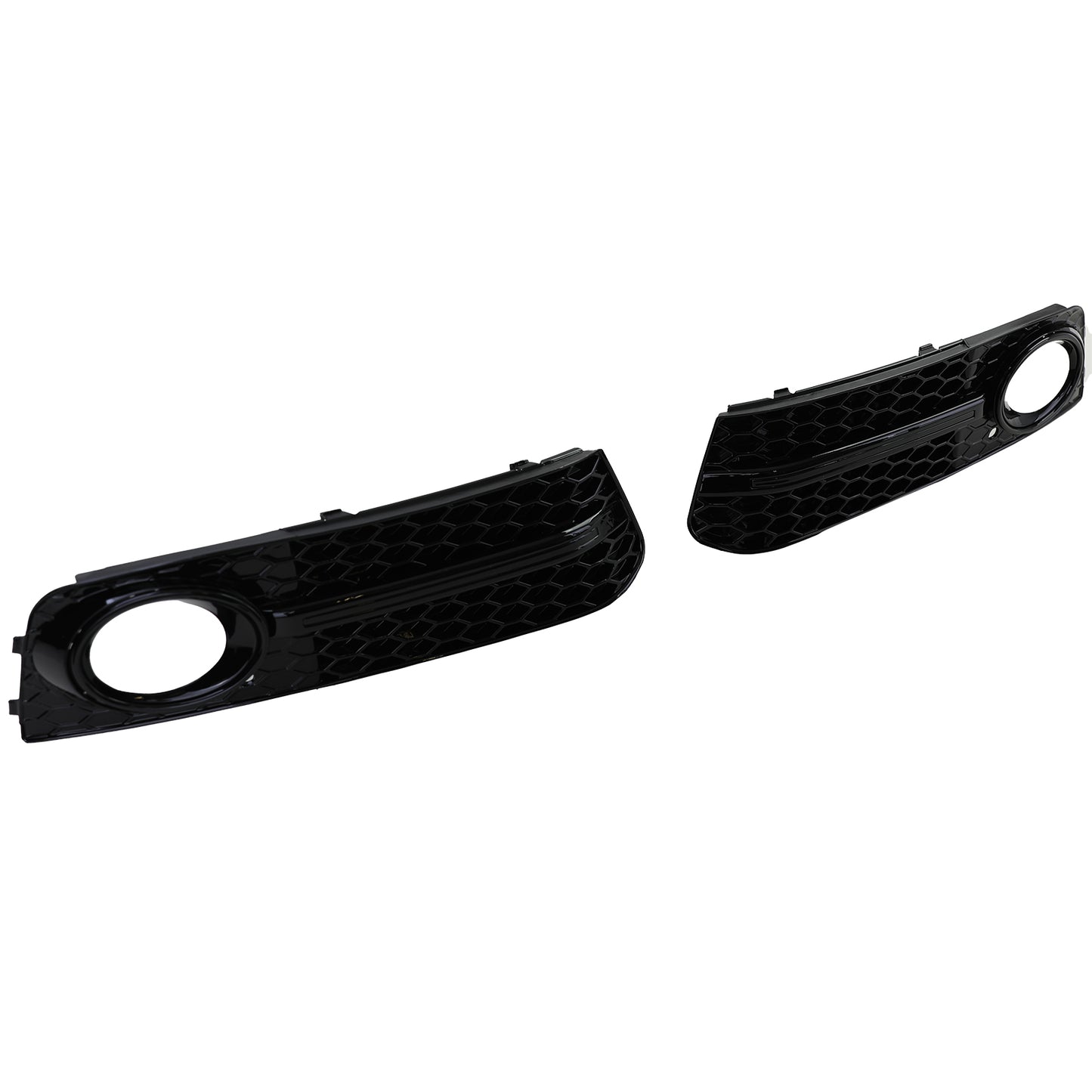 Audi A4 B8 07-11 Griglia di copertura paraurti a nido d'ape nera lucida