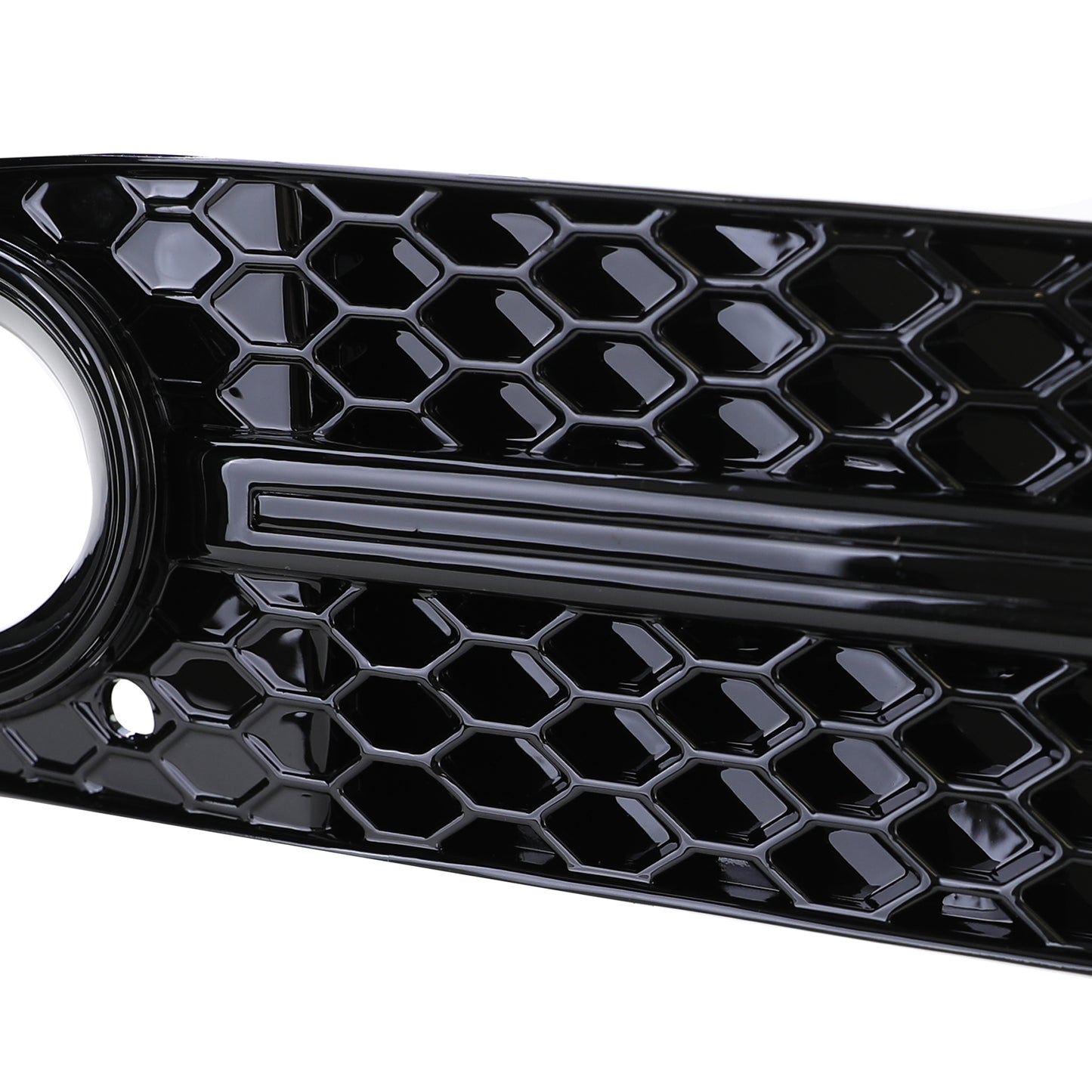 Audi A4 B8 07-11 Griglia di copertura paraurti a nido d'ape nera lucida