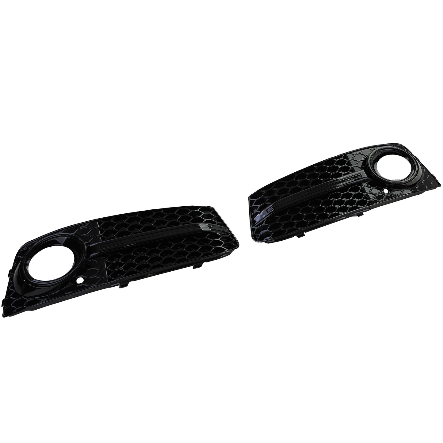 Audi A4 B8 07-11 Griglia di copertura paraurti a nido d'ape nera lucida