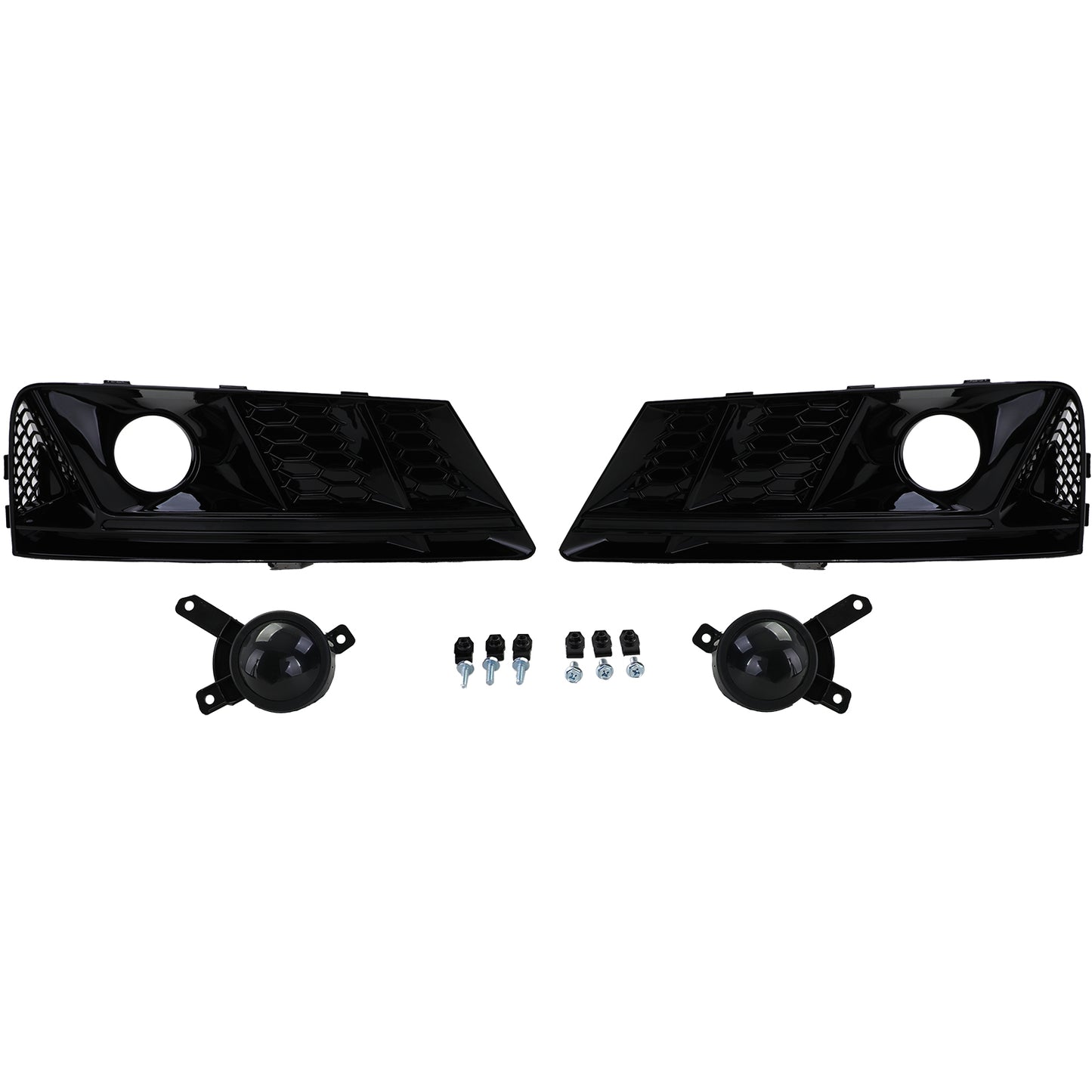Audi A4 B9 15-19 senza S-Line La copertura lucida del paraurti con griglia a nido d'ape