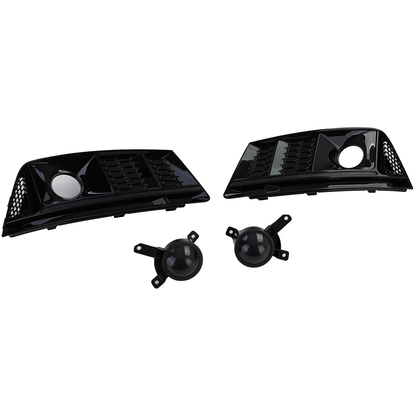 Audi A4 B9 15-19 senza S-Line La copertura lucida del paraurti con griglia a nido d'ape