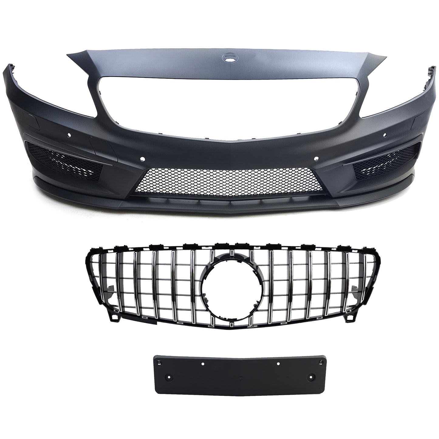 Mercedes A W176 12-15 Kit bodykit AMG Paraurti anteriore + Posteriore + minigonne COMPLETO