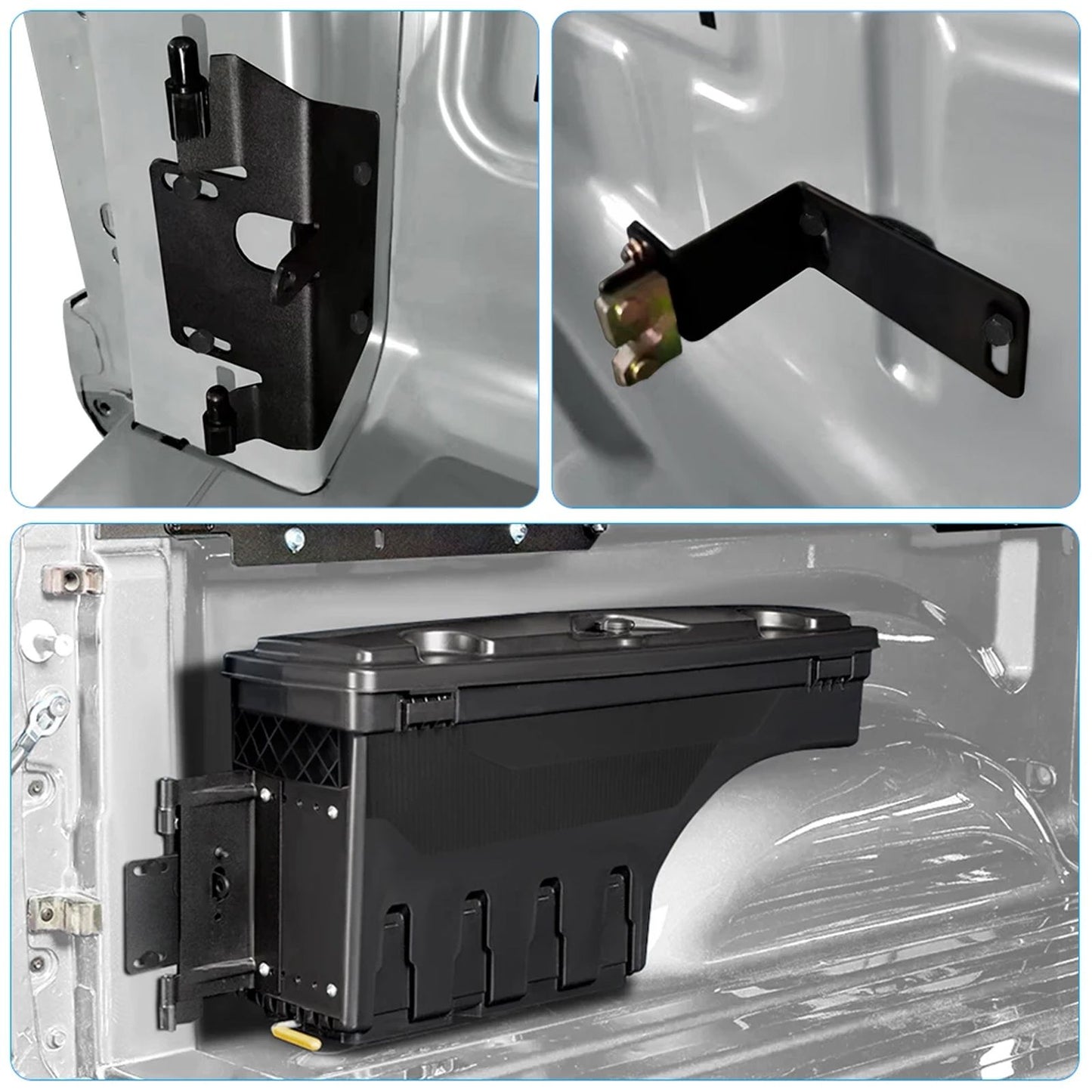 Box portaoggetti per area di carico in ABS con serratura destra+sinistra per Ford Ranger T9