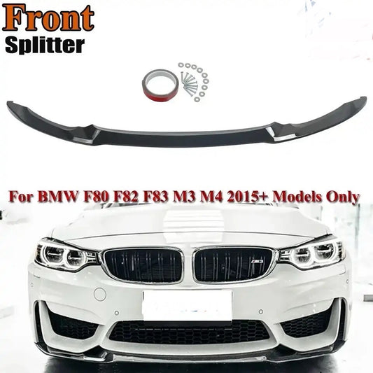 Bmw M3 F80 & M4 F82 Splitter Anteriore sotto paraurti, spoiler anteriore Nero Lucido