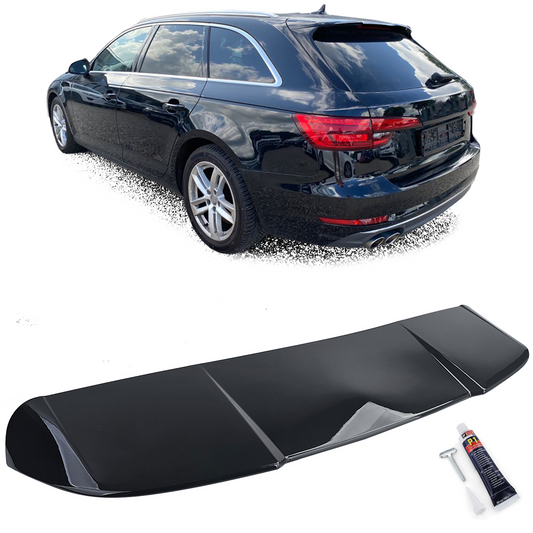 Audi A4 B9 8W Station wagon Spoiler posteriore Nero Lucido