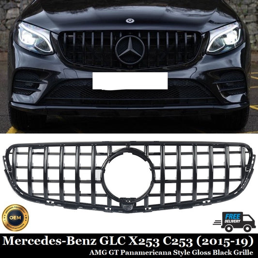 Mercedes GLC X253 C253 2015-2019 GRIGLIA GT Nero Lucido