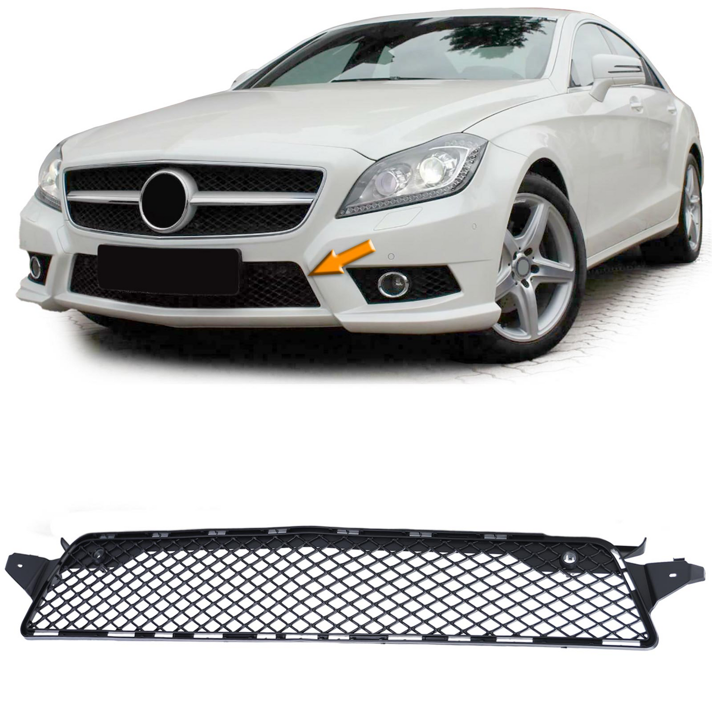 Griglia paraurti in rete per Mercedes CLS C218 pre-lifting 11-14 con pacchetto AMG