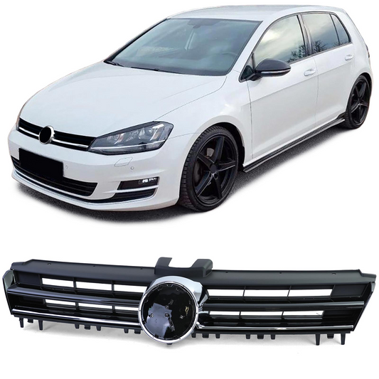 VW Golf 7 12-16 Griglia radiatore sportiva nera lucida con striscia cromata