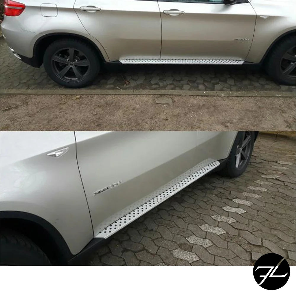 BMW X6 E71 E72 08-14 SET ALLUMINIO ingresso pedane + materiale di montaggio